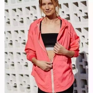 Free People Solid Run Wild Jacket: Size XS: Coral